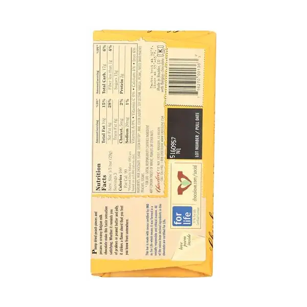 Peach Pecan Milk Chocolate Bar, 3.1 OZ 2