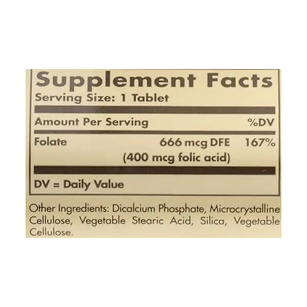 Folic Acid 400mcg, 100 CT 4