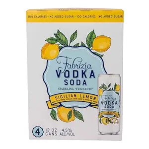 Lemon Vodka Soda 4pk Cans, 12 FZ
