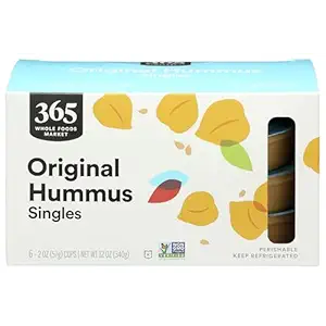 365 by Whole Foods Market, Original Single Serve Hummus, 12 Ounce, 6 Count