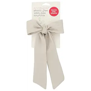 Pumice Stone Ribbon Bow Scrunchies, 1 EA