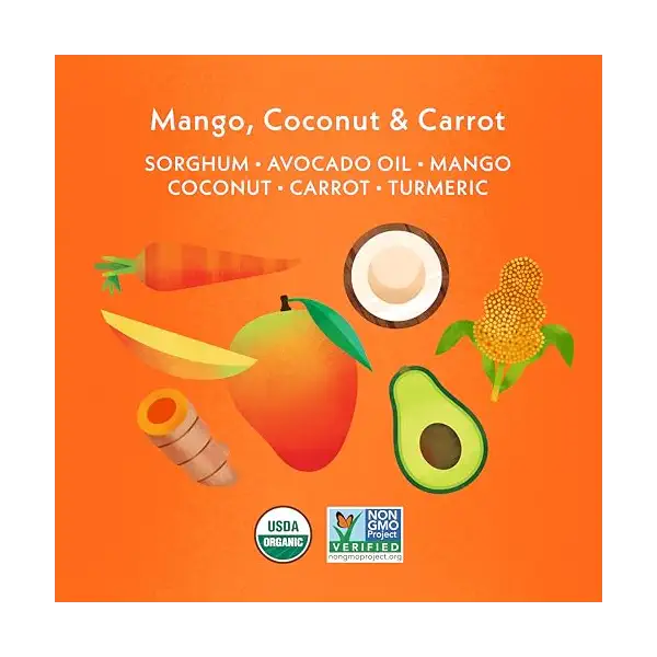 Organic Mango Carrot & Coconut Fruit Veggie Puffs, 1.5 OZ 2