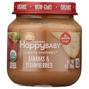 Organic Stage 2 Bananas & Strawberries, 4 OZ