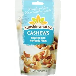 Roasted Plain Cashews, 7 OZ
