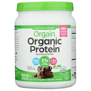 Organic Creamy Chocolate Fudge Plant Protein Powder, 16.3 OZ