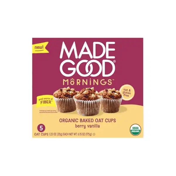 Organic Berry Vanilla Oat Cups 5ct, 1.23 OZ 1