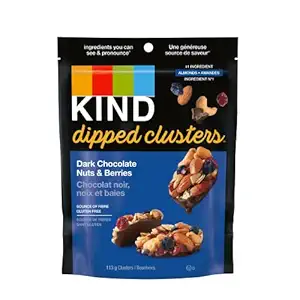 Dark Chocolate Nuts and Berries Dipped Clusters, 113 GR