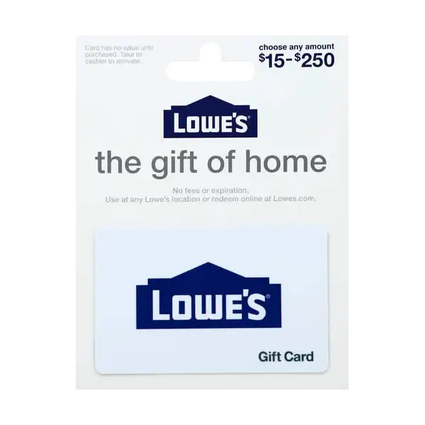 Lowes Gift Card, 1 EA 1