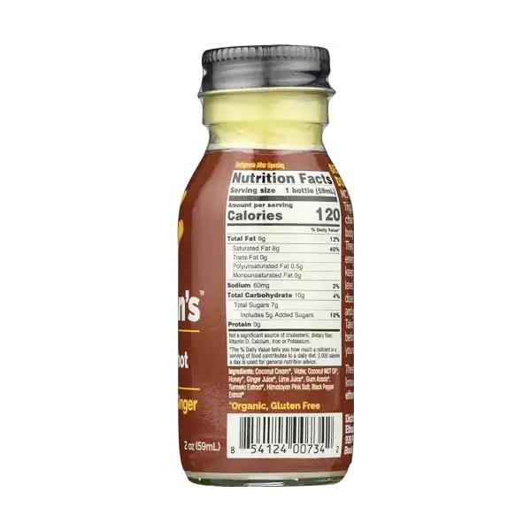 Organic Turmeric Ginger Mct Shot, 2 OZ 7