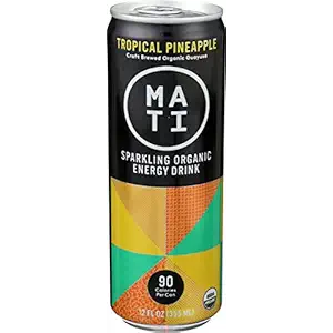 Organic Tropical Pineapple Sparkling Energy Drink, 12 FZ
