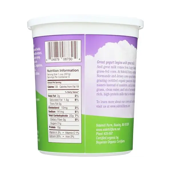 Organic Yogurt Lowfat Vanilla 2