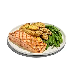 Paleo Grilled Salmon with Lemon Roasted Fingerling Potatoes