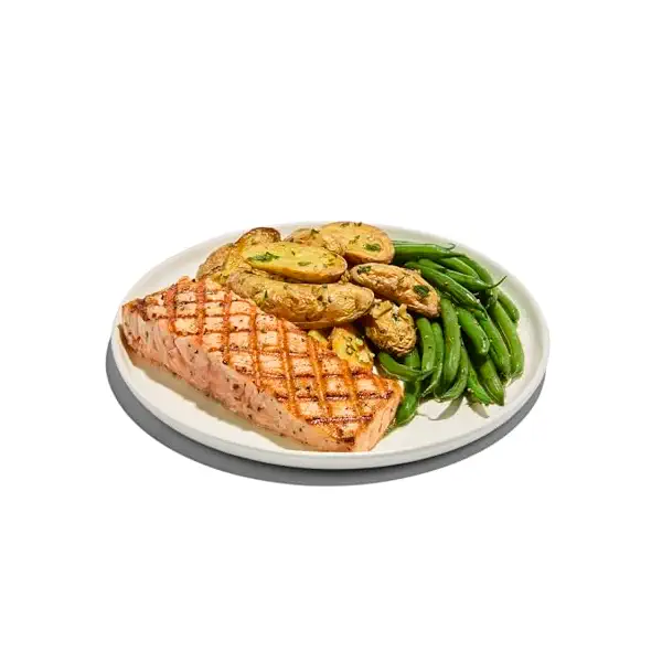 Paleo Grilled Salmon with Lemon Roasted Fingerling Potatoes 1