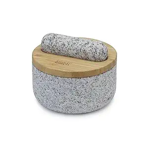 Granite Dash Pestle & Mortar with Bamboo Lid, 1 EA