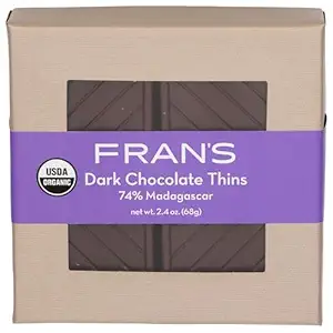Organic Chocolate Dark Thins 72% 16pc, 2.4 OZ