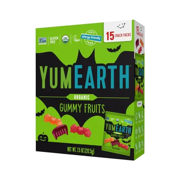 Organic Halloween Gummy Fruits, 7.5 OZ 1
