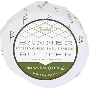 Roasted Garlic; Basil & Parsley Cultured Butter, 5 OZ