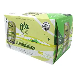 Organic Lemongrass Hard Seltzer 6pk Cans, 12 FZ