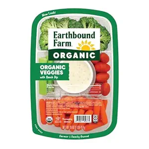 Organic Vegetable Tray with Ranch Dip, 16 OZ