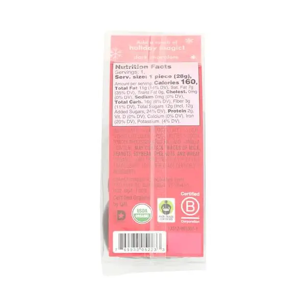 Organic Dark Chocolate Snowman, 1 OZ 2