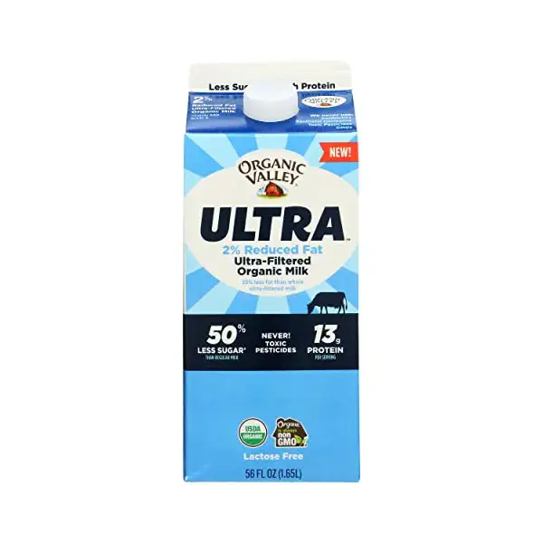 Organic Ultra-Filtered 2% Reduced Fat Milk, 56 FZ 1