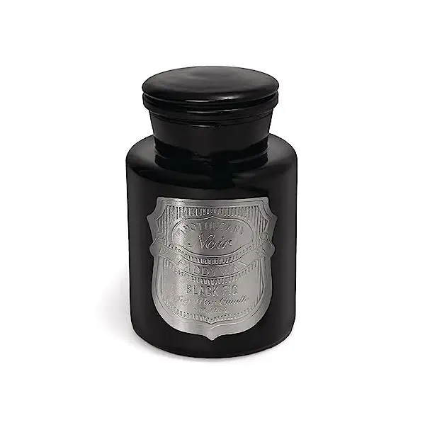 Black Fig Black Glass Vessel with Lid 1