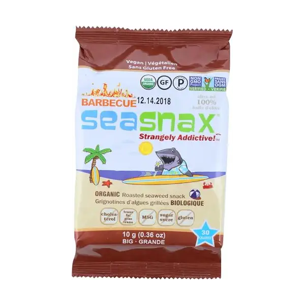 Organic Roasted Seasoned Seaweed Barbecue, 0.36 OZ 1