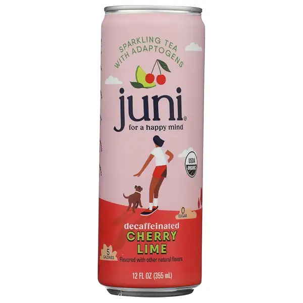 Organic Cherry Lime Decaf Sparkling Tea, 12 FZ 1