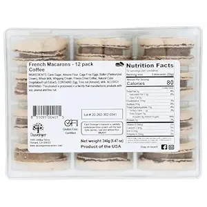 Coffee Macaron 12 Count, 8.47 OZ