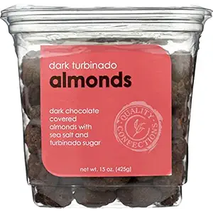 Dark Sea Salt Turbinado Almonds, 15 OZ