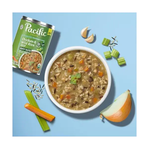 Organic Low Sodium Chicken & Wild Rice Soup, 16.3 OZ 6