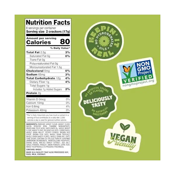 Multigrain Flatbread Crackers, 5 OZ 2