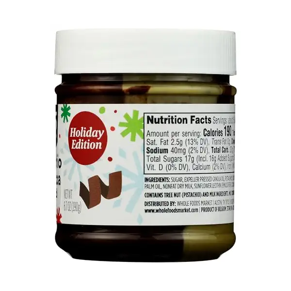 WHOLE FOODS MARKET Chocolate-Pistachio Duo Nut Butter Spread, 6.7 OZ 4