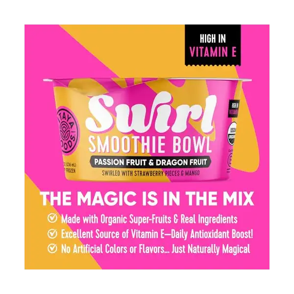 Organic Passion Fruit Dragon Fruit Swirl Bowl, 6 OZ 3