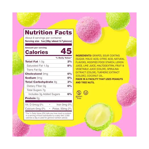 Sour Candy Mixed Grapes, 8 OZ 4