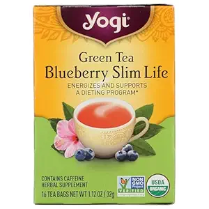 Organic Blueberry Slim Life Green Tea Bag, 16 CT