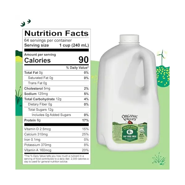 Organic Skim (Fat Free) Milk, 128 oz 5