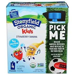 Organic Strawberry Banana Yogurt 4 Pack, 14 OZ