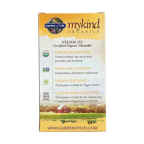 Organic MyKind Vegan D3 Raspberry Lemon Tabs, 36 CT 2