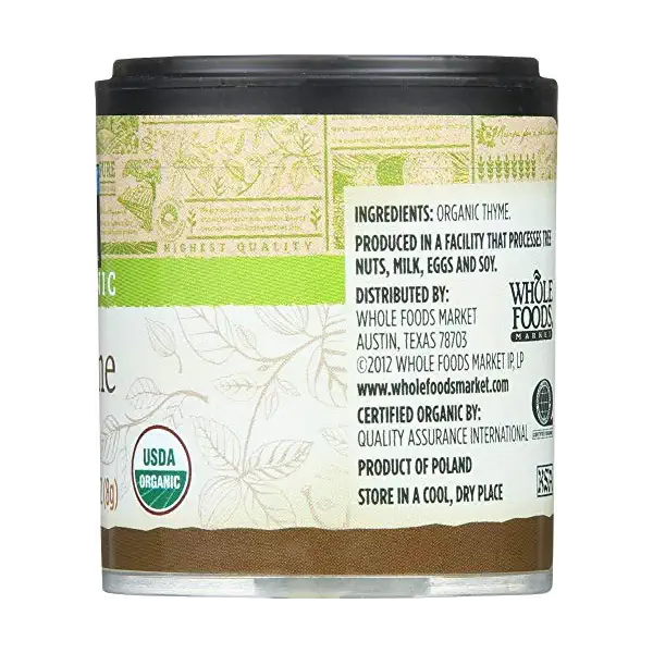 Organic Thyme, 0.28 OZ 3