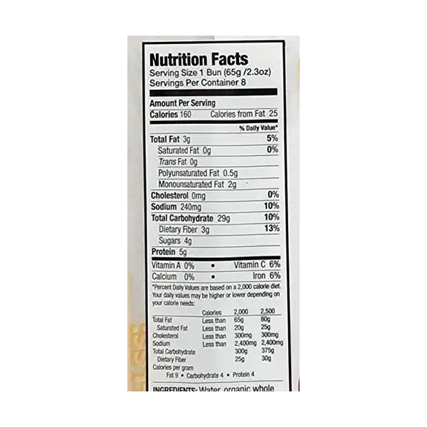 Organic Wheat Hamburger Buns, 18 OZ 4