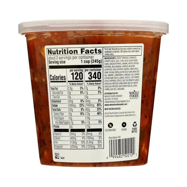 Black Bean Chili with Quinoa, 24 OZ 2