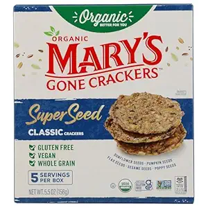 Organic Super Seed Crackers, 5.5 OZ