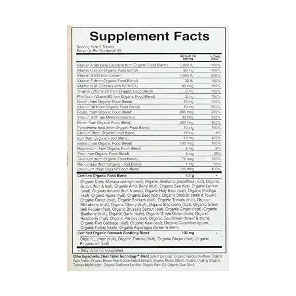 Organic Mykind Prenatal Multivitamin, 108 CT 3