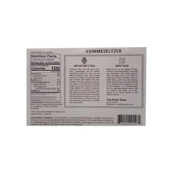 Blackberry Hard Seltzer 6pk Can, 12 FZ 2