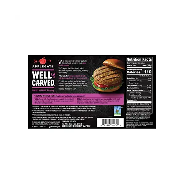 Organic Turkey and Vegetable Burgers, 15 OZ 2