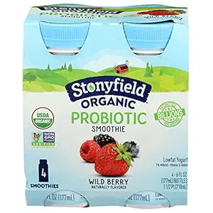 Organic Low Fat Wild Berry Drinkable Yogurt 4 Pack, 24 FZ