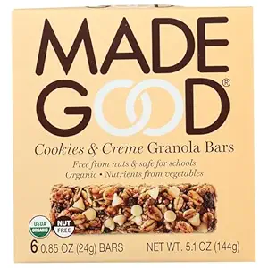 Organic Cookies & Creme Granola Bars, 5.1 OZ