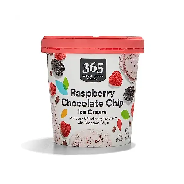 365 by Whole Foods Market, Raspberry Chocolate Chip Ice Cream, 16 Ounce 1