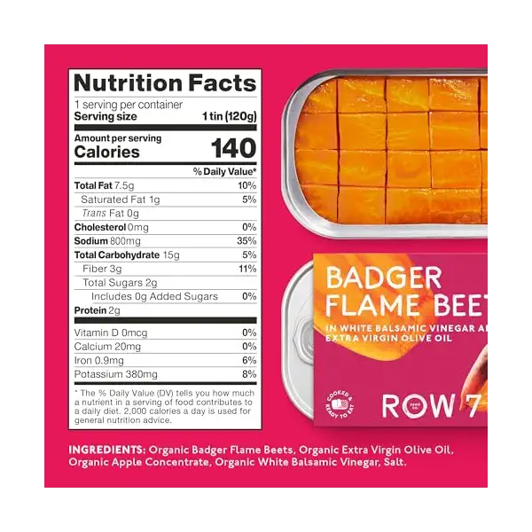 Tinned Badger Flame Beets, 4.2 OZ 2